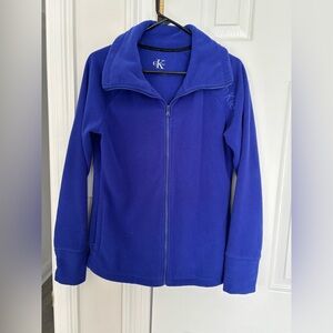 Calvin Klein Women's Royal Blue Fleece Jacket, Medium